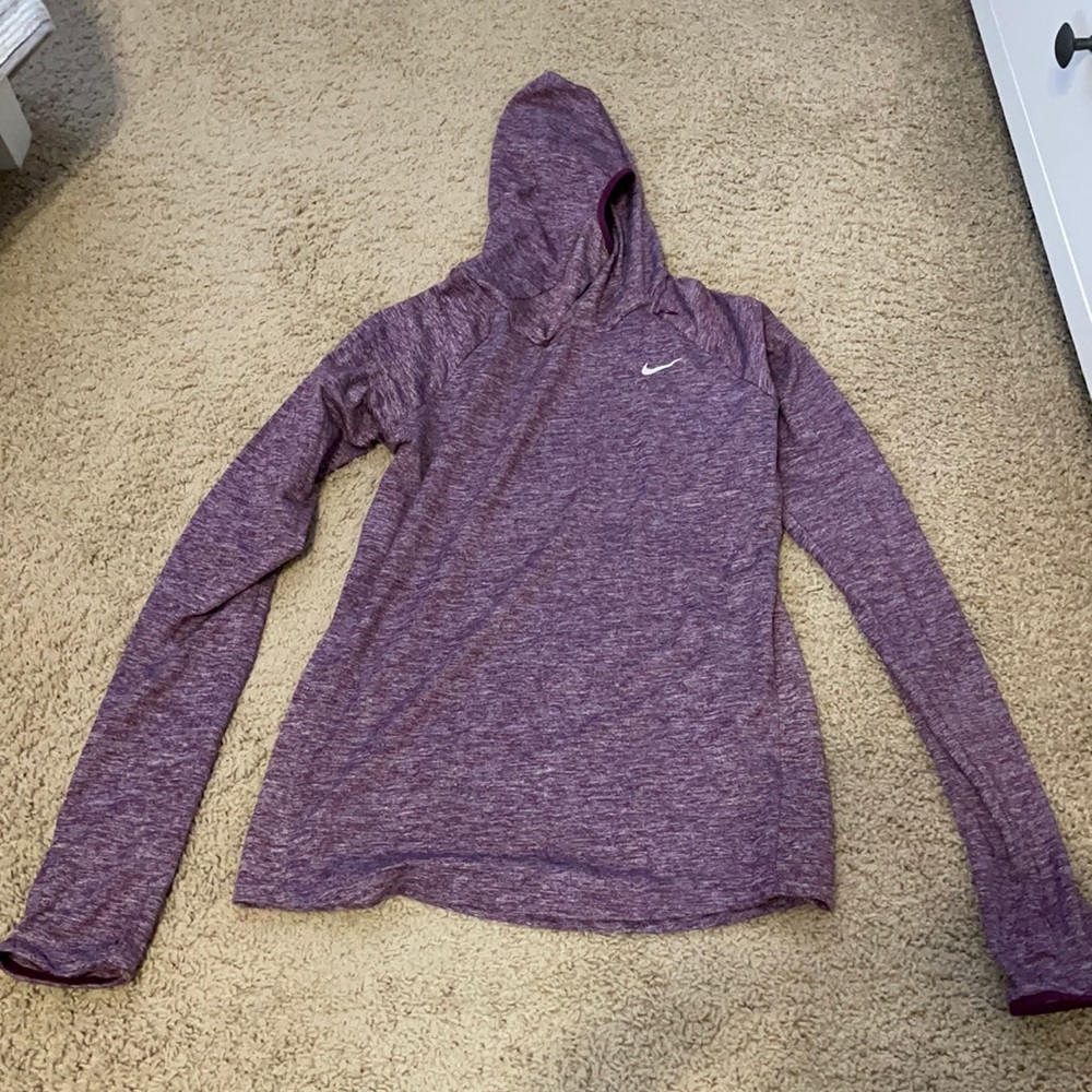 Nike long sleeve with hood and high neck